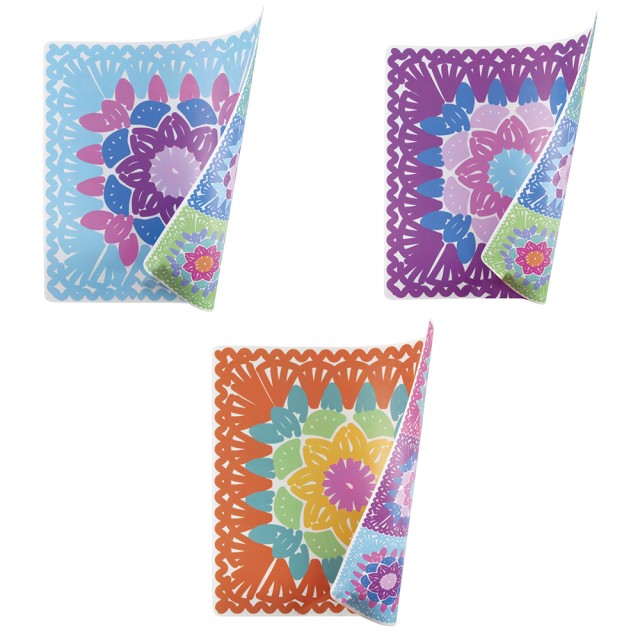 Villa DEste  Σετ 6 τμχ Τετράγωνο σουπλά 37x37cm από πλαστικό PP διπλής όψης Crochet 5919816