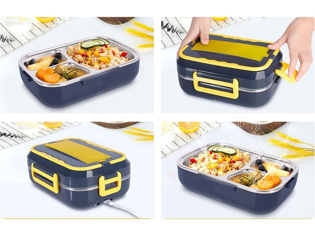 Ηλεκτρικό Φαγητοδοχείο Θερμαινόμενο 900 ml 40W – Μαύρο/Κίτρινο 5907451366974 Verk Group
