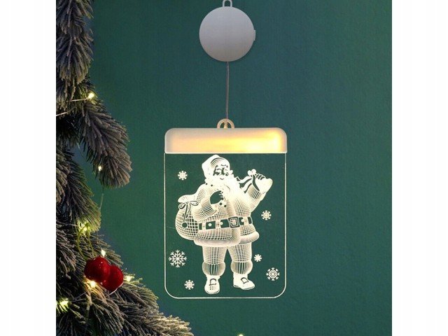 Verk Group Τρισδιάστατη Διακόσμηση Βιτρό με Χριστουγεννιάτικα Φώτα 5907451338292