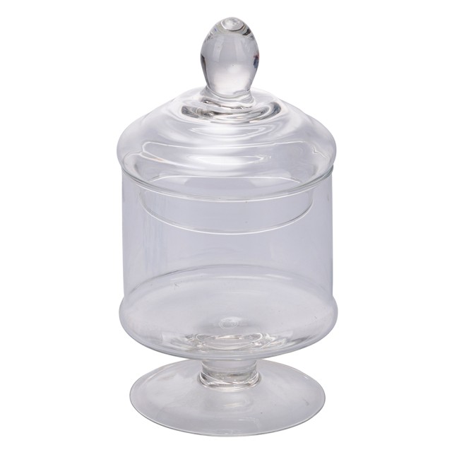 Galileo Βάζο ποτίτσε από φυσητό γυαλί με καπάκι και ανυψωμένη βάση 15xΥ23 εκ Γλυκίνη Sibilla 5910726