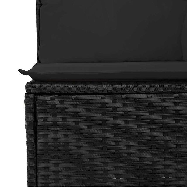 vidaXL Σετ Καναπέ με μαξιλάρι 6 pcs Μαύρο συνθετικό ρατάν 3359122