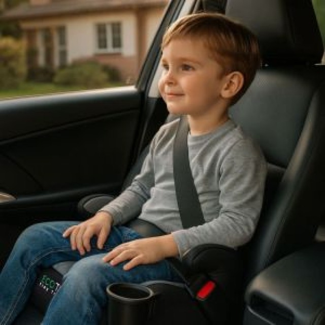 ECOTOYS Κάθισμα αυτοκινήτου ISOFIX για παιδιά i-SIZE, ύψος 125-150 cm, με υποδοχή για ποτήρι ECOTOYS RDCF04-ISO