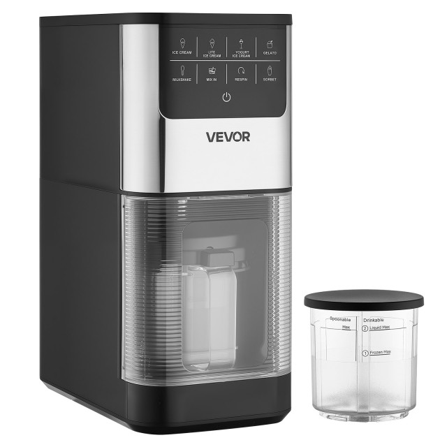 VEVOR Μηχανή Παρασκευής Παγωτού 800W, 7 σε 1 για Τζελάτο, Σορμπέ, Μιλκσέικ, Παγωμένο Γιαούρτι και Ελαφρύ Παγωτό JYLDSBQLJ05QPECHI001V2