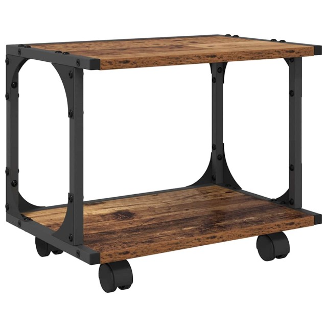 vidaXL Σταντ Εκτυπωτή Βιομηχανικός Σχεδιασμός 41 x 28 x 33.5 cm Ξύλο Old Wood 882989