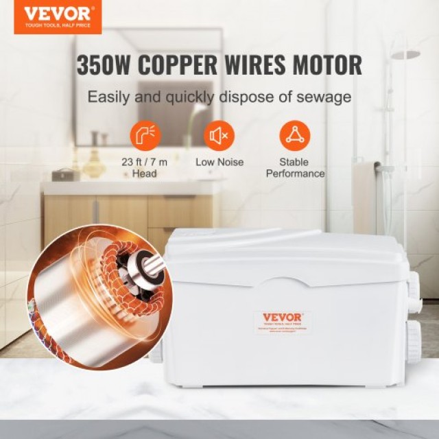 Αντλία Μακερατέρ VEVOR 350W για Υπόγειο και Κουζίνα  HSBXWG350W7MSJ4DHV2