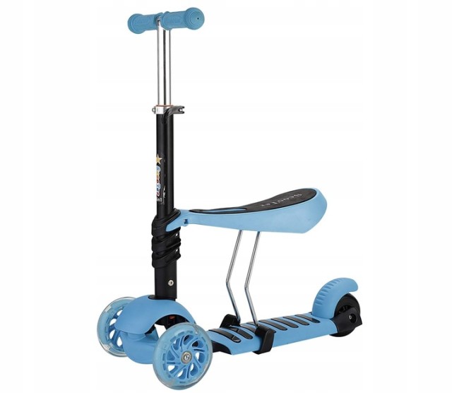 SPM Παιδικό Τρίτροχο Πατίνι με Κάθισμα σε Γαλάζιο Χρώμα 5908222235529