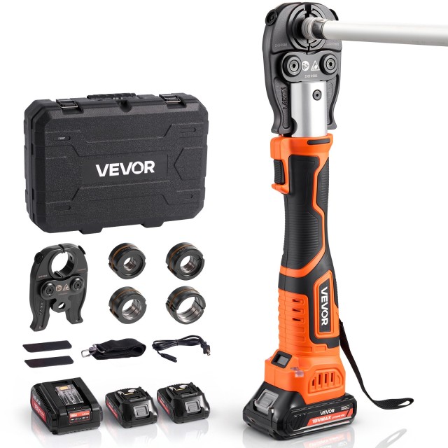VEVOR Σετ Ασύρματου Εργαλείου Πίεσης Σωλήνων 18V με Μπαταρίες & Φορτιστή JXCYDDYJGJUX287PO001V9