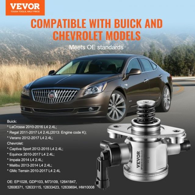 VEVOR Αντλία Υψηλής Πίεσης 50-80 L/h 0.5 Mpa για Buick, Chevrolet, GMC 2010-2017 DDGYRYBGYRYB18IHZV9