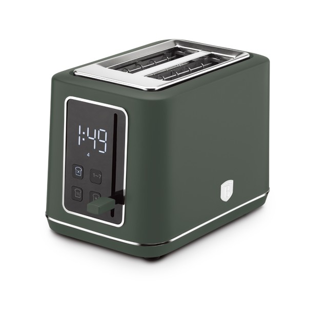 Berlinger Haus Φρυγανιέρα 2 Θέσεων 870W από Ανοξείδωτο Ατσάλι με LED Οθόνη, Matte Green Collection BH-9665