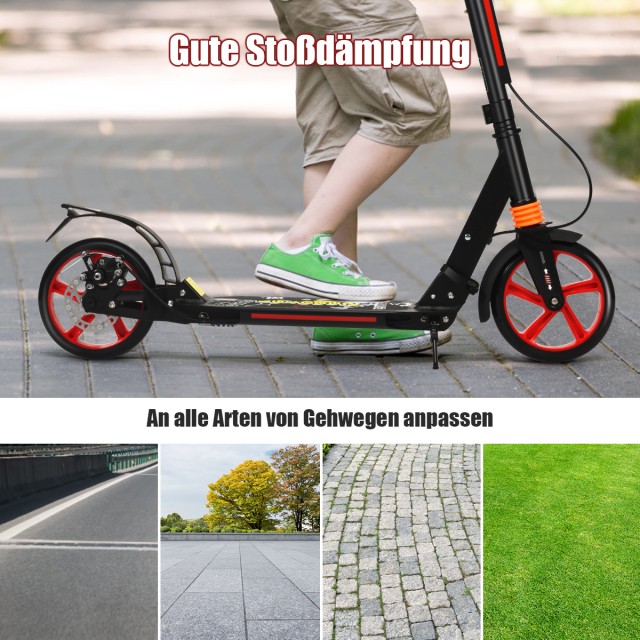 Costway Παιδικό Πατίνι Αλουμινίου με Ρυθμιζόμενο Τιμόνι και Αναδιπλούμενο Σχέδιο SP37857DK