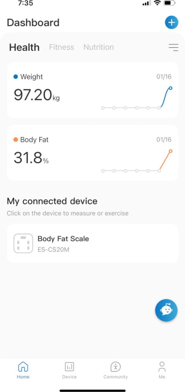 Renpho Smart Ζυγαριά με Λιπομετρητή Smart Body Scale Bluetooth με 13 Μετρήσεις Μαύρη ES-CS20M-BK