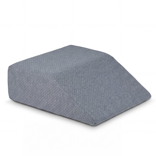 Costway Ανατομικό Μαξιλάρι Ανύψωσης Ποδιών Memory Foam με Αφαιρούμενο Πλενόμενο Κάλυμμα, Γκρι HU11147GR