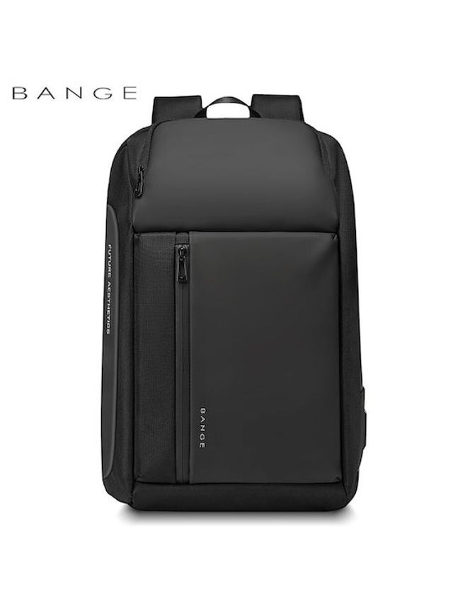 BANGE Αδιάβροχη Τσάντα Πλάτης Laptop 15.6 με Θύρα USB - Μαύρη 7663-Black