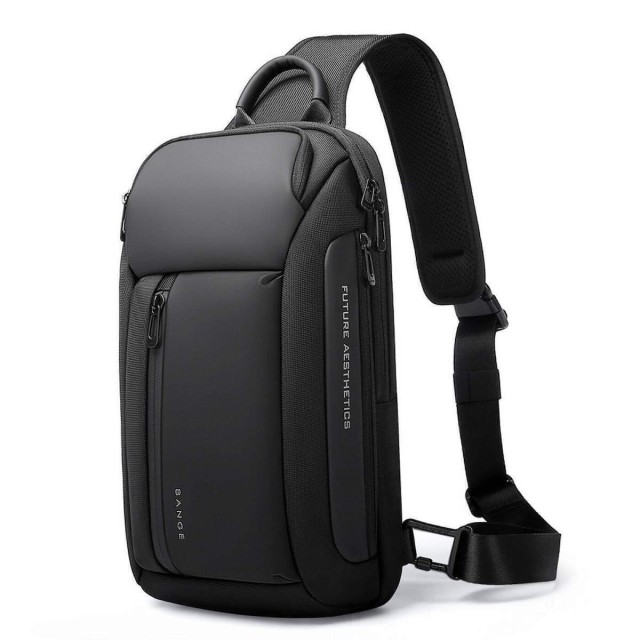 BANGE Ανδρική Τσάντα Στήθους Μαύρη 7566-Black