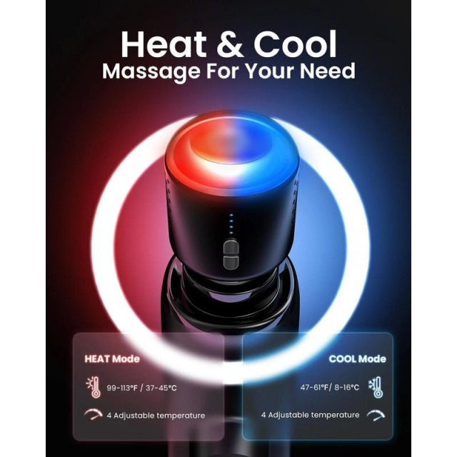 Renpho Πιστόλι Μασάζ με Λειτουργία Hot & Cold & Αθόρυβο Μοτέρ Brushless R-C003H-BK