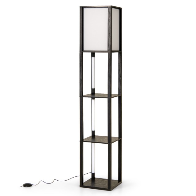 Costway  Πολυλειτουργική Επιδαπέδια Ραφιέρα 29 x 29 x 163 cm με Ρυθμιζόμενο LED Φωτισμό EU10160DE