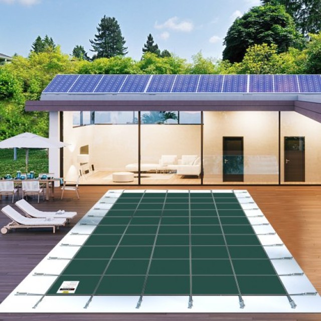 Κάλυμμα Ασφαλείας Πισίνας VEVOR 16x32FT Πράσινο Δίχτυ για Χειμώνα  YYCM16X32YCYCG001V0