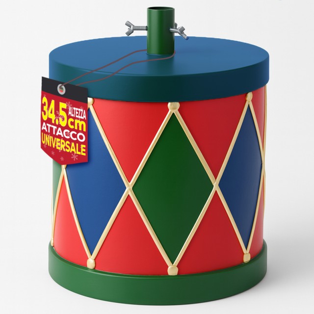 BAKAJI Βάση Χριστουγεννιάτικου Δέντρου Τύμπανο 35x34.5cm Καθολική Σύνδεση Χριστουγεννιάτικη Διακόσμηση 02842883