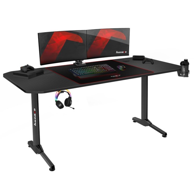 Huzaro Γραφείο Gaming 160x75 εκ.Hero 4.7 Μαύρο 5903796011319