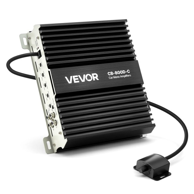 VEVOR Μονομπλόκ Ενισχυτής Αυτοκινήτου 800W RMS με Τηλεχειριστήριο Υπογούφερ QCDSDFDQDLGF1DFWV001V9