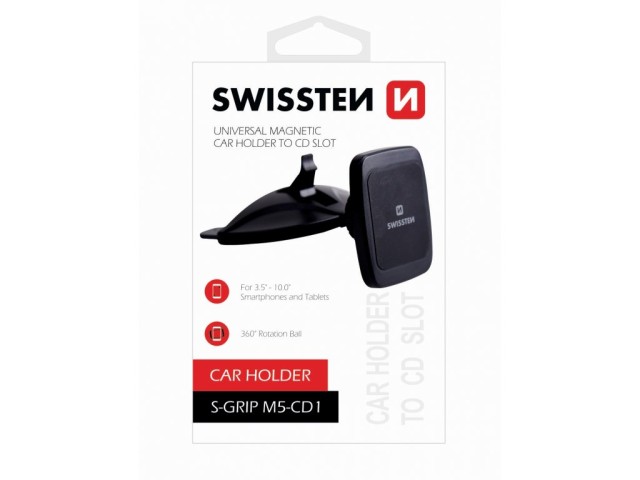 SWISSTEN Μαγνητική Βάση Ταμπλέτας S-Grip M5-CD1 για CD Οδηγούς 8595217454583
