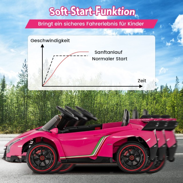 Costway  Παιδικό Ηλεκτρικό Αυτοκίνητο Lamborghini με Τηλεχειριστήριο και Μουσική - 12V TQ10175DE-MH