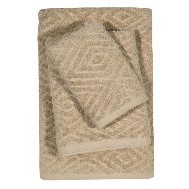 DAS HOME Σετ Πετσέτες 3τεμαχίων Best 0662 Μπεζ 530708180662