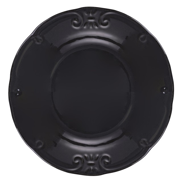 Villa dEste Home Σετ 6 τμχ Επίπεδο Πιάτο από Σμαλτωμένο Γκρεζ 23 cm Duchessa Stones 5911372