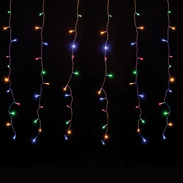 Kooper Τέντα 300 LED πολύχρωμη 25 σειρές 8 παιχνίδια φωτός για εξωτερική χρήση 360x90 cm Santas House by Kooper 5906362