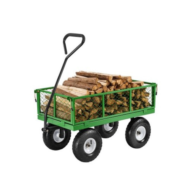 VEVOR Ατσάλινο Καρότσι Κήπου 680lb Βαρέως Τύπου με Ρόδες 10in ZXHYTCHH680LDM4Y8V0