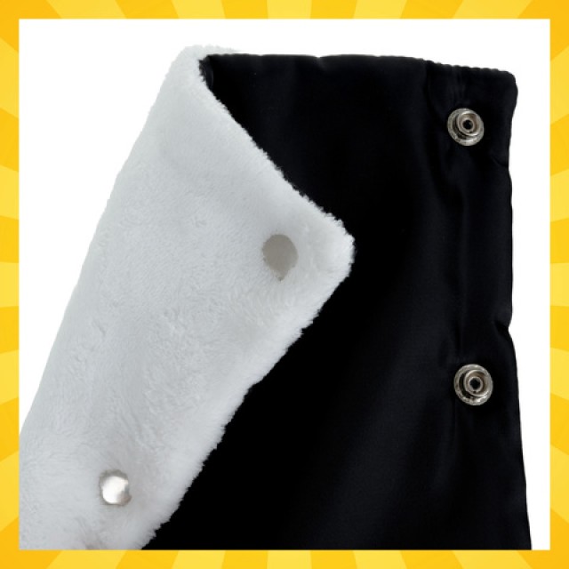 Kruzzel Αδιάβροχα Γάντια με φλις εσωτερικό ξεσουάρ Καροτσιού Μαύρο 25814