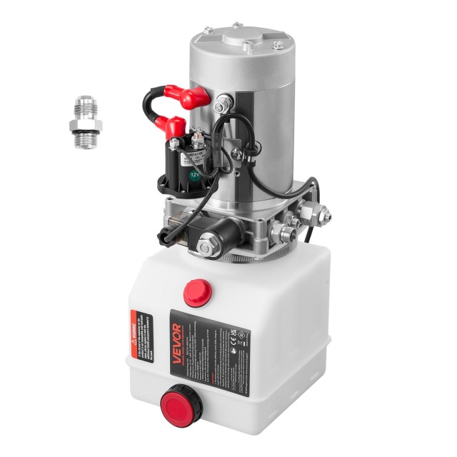 VEVOR 4L Υδραυλική Μονάδα, Αντλία Μονής Ενέργειας με Μέγιστη Πίεση 22 MPa & Ροή 3.4 L/min, DC 12V με Μεταλλική Δεξαμενή για Ανατροπή Τρέιλερ 12VDZYSLYXCZXPBUL001V9