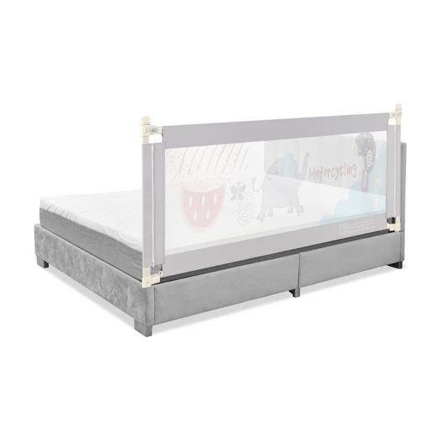 Costway Παιδικό Προστατευτικό Κάγκελο Κρεβατιού ρυθμιζόμενο στα 24 επίπεδα - Γκρι 175 εκ. BS10060GR