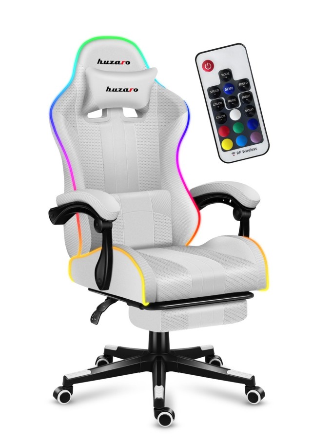 Huzaro Καρέκλα Γραφείου Gaming 70 x 70 x 126 εκ. Force 4.7 White RGB 5903796011937