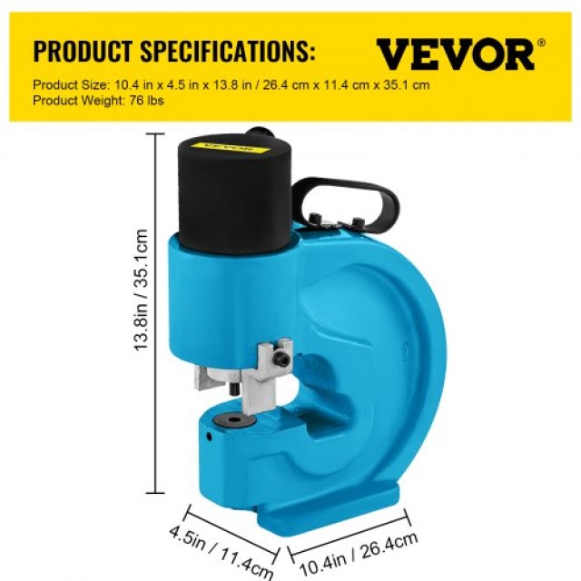 VEVOR CH-70 Υδραυλική Διάτρηση 35T για Χαλκό, CP-700/CFP-800-1 CH-70SBFJDKJ00001V0