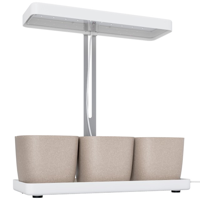 Outsunny Λάμπα για Φυτά με 42 LED Φώτα, 3 Γλάστρες, Χρονοδιακόπτη και Ρυθμιζόμενο Φωτισμό, 45x18.8x47.8 εκ., Λευκό 84H-426V90WT