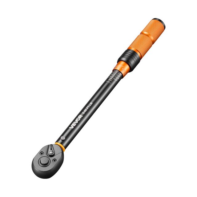 VEVOR Δυναμόκλειδο Κλικ 3/8 5-45 lb-ft / 6,8-61,2 Nm με Καρυδάκια Μπουζί, Μύτες, Καθολικό Σύνδεσμο, Προέκταση και Θήκη DJSNLBSHCS54RJRNG001V0