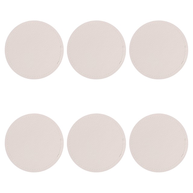 Villa dEste Home Σετ 6 Στρογγυλά Διπλής Όψης Σουβέρ από PVC 10 εκ. Horeca Ivory 5921719