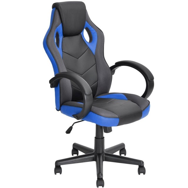 BAKAJI Καρέκλα Gaming Γραφείου Διευθυντική Περιστρεφόμενη Αγωνιστική Μπλε 02815938
