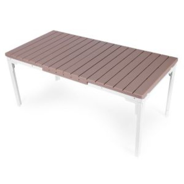 MultiGarden Πτυσσόμενο Τραπέζι Κήπου 180-240 εκ. για 12 άτομα, ατσάλινο με HDPE, μπεζ MultiGarden SAE-180-3-5