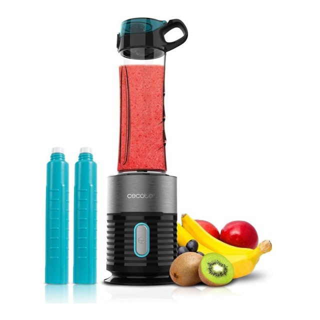 Μπλέντερ για Smoothies με 2 Κανάτες/Ποτήρια 600 ml και Μύλο Άλεσης 650 W Power Titanium 650 EasyGo Cecotec CEC-03988