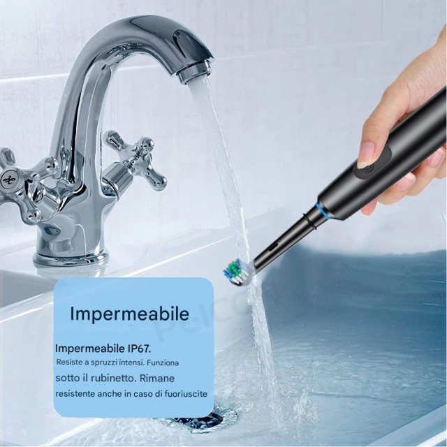 BAKAJI Περιστρεφόμενη Ηλεκτρική Οδοντόβουρτσα με 4 Ανταλλακτικές Κεφαλές και Έξυπνο Χρονοδιακόπτη 02001705