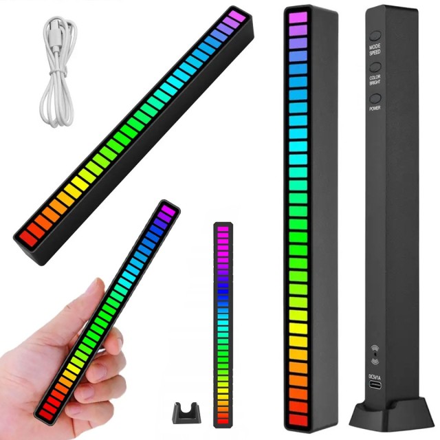 Φωτιστικό USB LED RGB με Απόκριση στον Ήχο και Μπαταρία 5907451341438 Verk Group