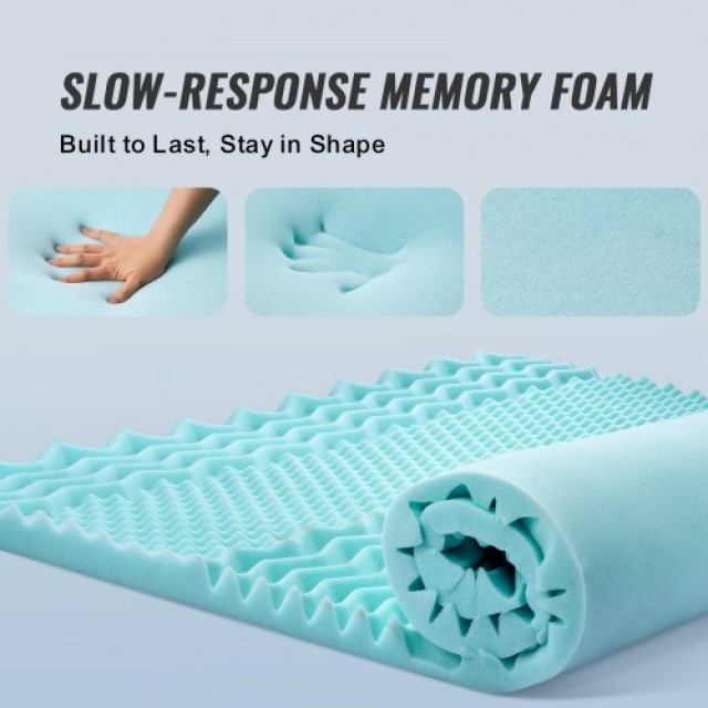 VEVOR Ανώστρωμα Μαλακό Memory Foam Gel Ψύξης Queen 50.8mm x 1524 mm x 2032 mm JYHMD6080INCJRGHRV0