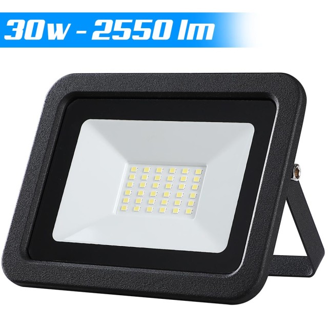BAKAJI Φωτιστικό LED 30W Υψηλής Φωτεινότητας 2550lm Εξωτερικού Χώρου Slim Ψυχρό Λευκό IP65 02053391