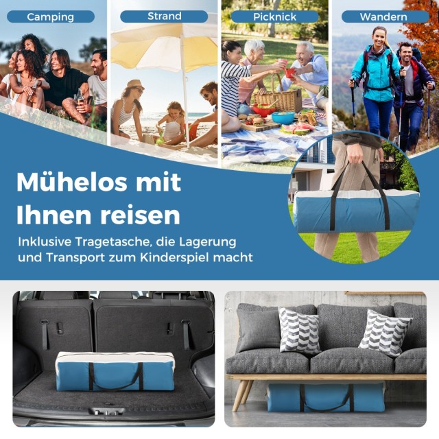 Costway Πεντάκλινη Οικογενειακή Σκηνή με Μεγάλη Δίχτυ Πόρτα & Παράθυρα NP11643WH