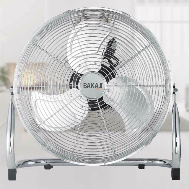 BAKAJI  Επιδαπέδιος ανεμιστήρας Ατσάλι 100 W Πτερύγια Αλουμινίου 50 εκ 3 Ταχύτητες Περιστρεφόμενος  02832388