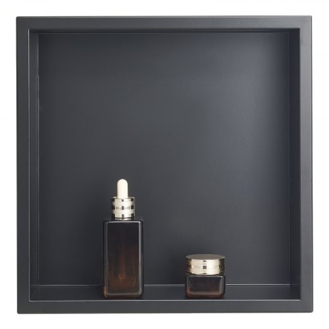 VEVOR Εσοχή Ντουζιέρας 33x33x10.2 εκ Ανοξείδωτο Ατσάλι Μαύρο BXGLYBKHS1C1MYHU6001V0