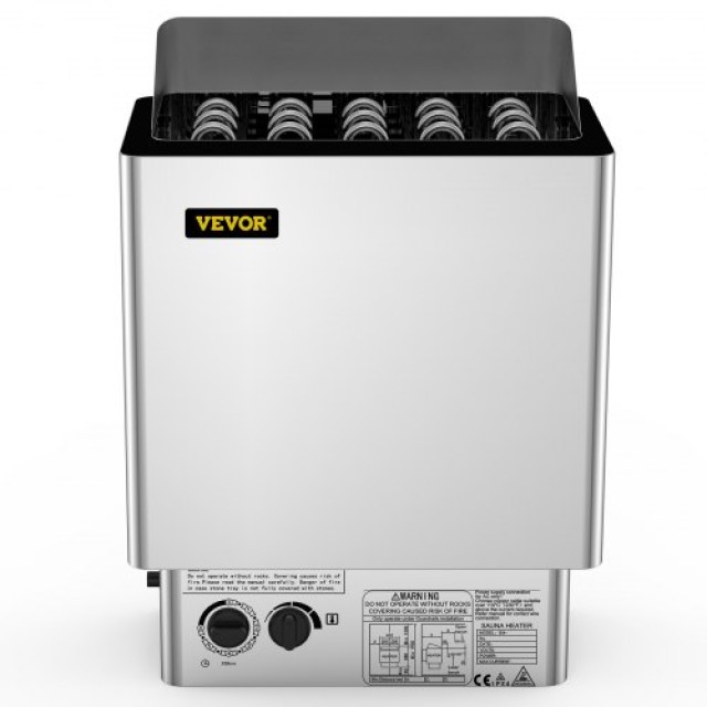 VEVOR 9KW Σάουνα Θερμαντήρας 380V-415V Υγρό&Ξηρό με Ενσωματωμένο Έλεγχο Ανοξείδωτο Ατσάλι SNL9KWBXG430NK001V9