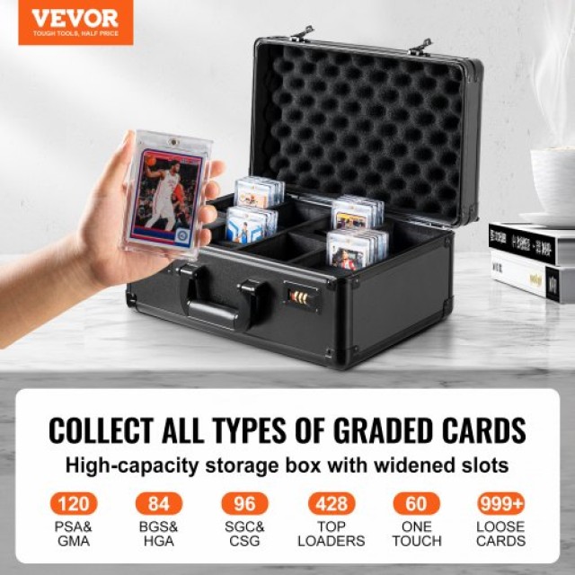 VEVOR  Κουτί Αποθήκευσης Καρτών PSA με Κωδικό Κλειδώματος (4 Θέσεις) FJKSNHMMS1208A6WJV0